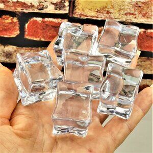 30mm HUGE Clear ICE CUBES For Christmas Decor Best Stocking Filler Ready To Gift
